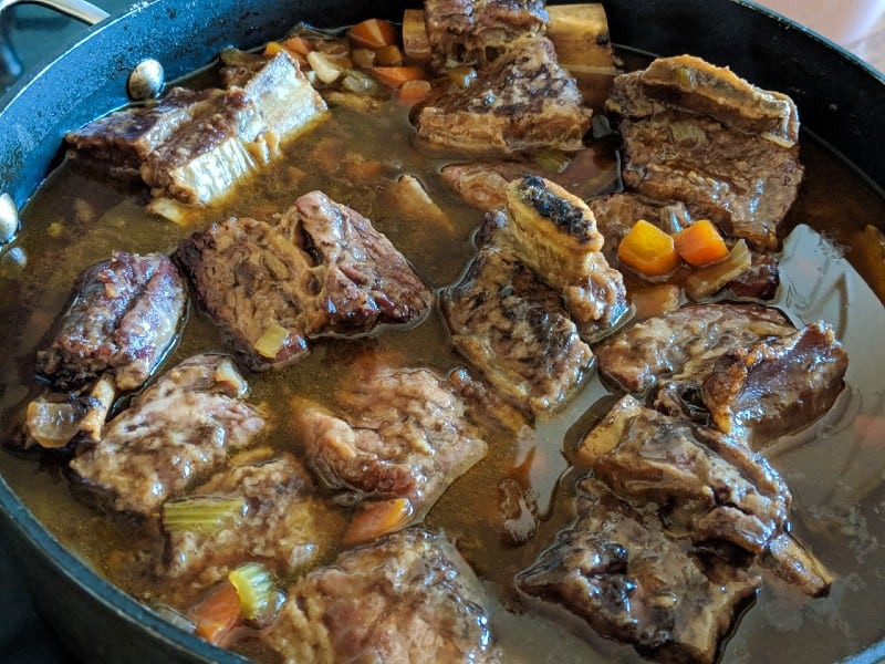 delicious cooked beef ribs