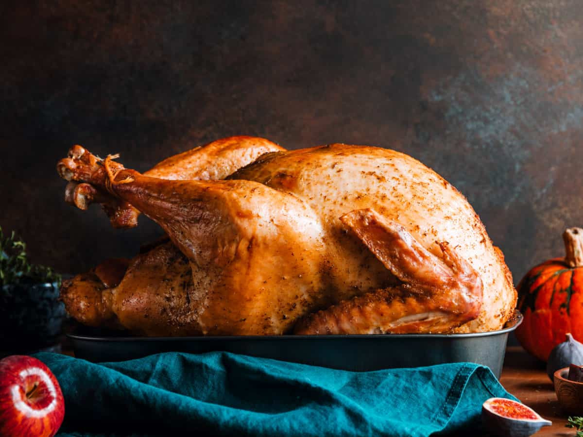 Whole roasted Christmas Turkey