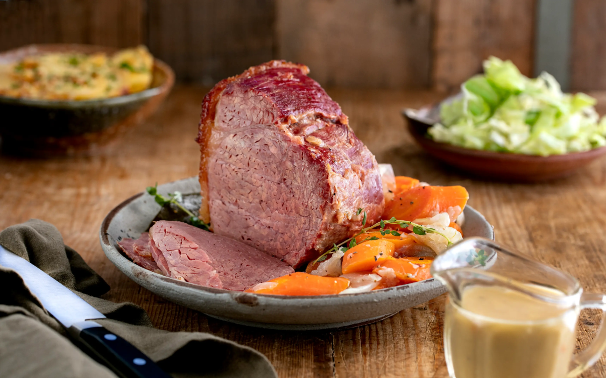 cider crusted corned beef